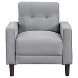 Bowen Upholstered Track Arm Tufted Accent Chair Grey - 506783