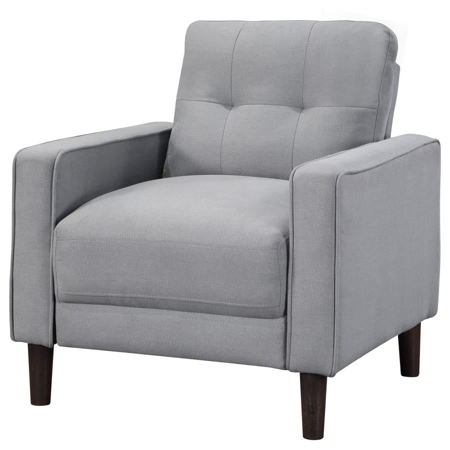 Bowen Upholstered Track Arm Tufted Accent Chair Grey - 506783