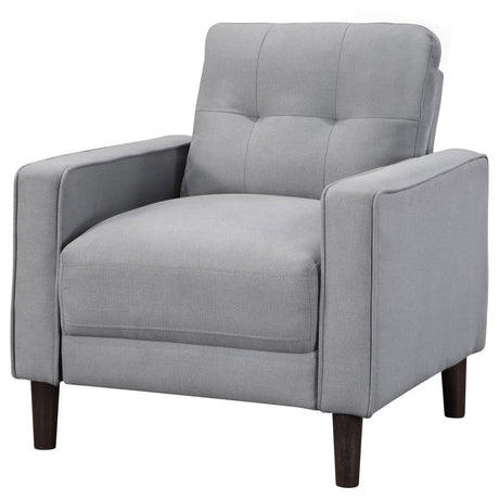 Bowen Upholstered Track Arm Tufted Accent Chair Grey - 506783