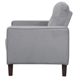 Bowen Upholstered Track Arm Tufted Accent Chair Grey - 506783