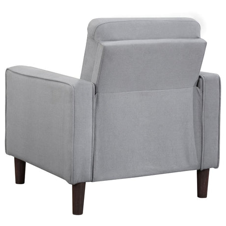 Bowen Upholstered Track Arm Tufted Accent Chair Grey - 506783
