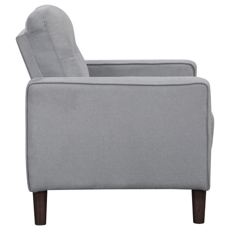 Bowen Upholstered Track Arm Tufted Accent Chair Grey - 506783