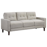 Bowen 2-piece Upholstered Track Arm Tufted Sofa Set Beige - 506785-S2