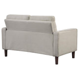 Bowen Upholstered Track Arm Tufted Loveseat Beige - 506786