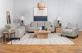 Bowen Upholstered Track Arm Tufted Loveseat Beige - 506786