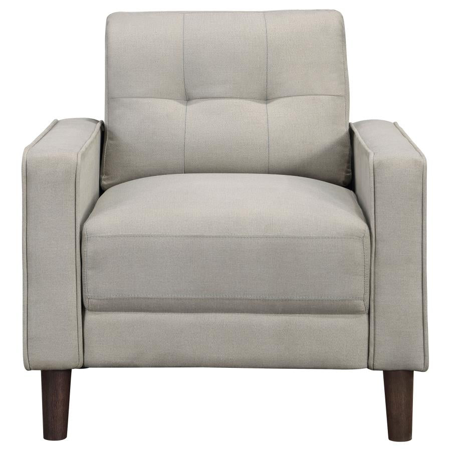 Bowen Upholstered Track Arm Tufted Accent Chair Beige - 506787
