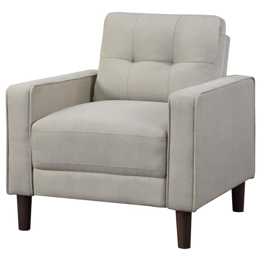 Bowen Upholstered Track Arm Tufted Accent Chair Beige - 506787
