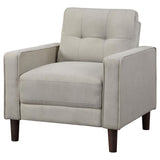 Bowen Upholstered Track Arm Tufted Accent Chair Beige - 506787