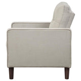 Bowen Upholstered Track Arm Tufted Accent Chair Beige - 506787
