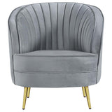 Sophia 3-piece Upholstered Channel Tufted Sofa Set Grey - 506864-S3