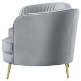 Sophia Upholstered Channel Tufted Sofa Grey - 506864