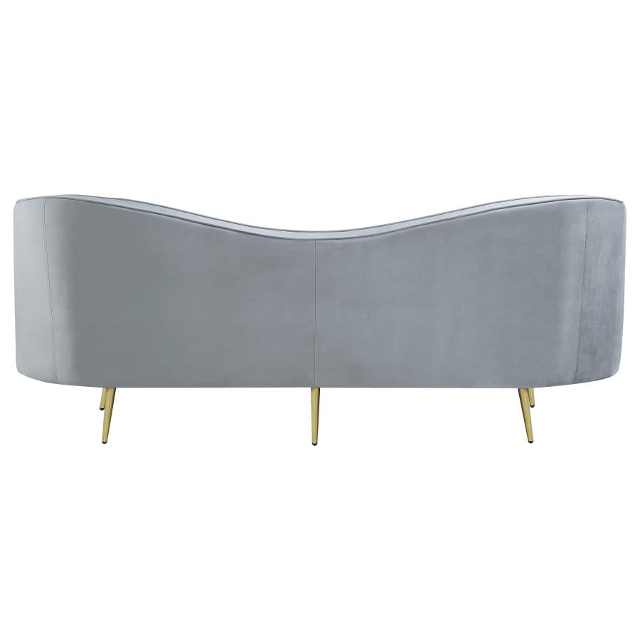 Sophia Upholstered Channel Tufted Sofa Grey - 506864