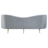 Sophia Upholstered Channel Tufted Sofa Grey - 506864