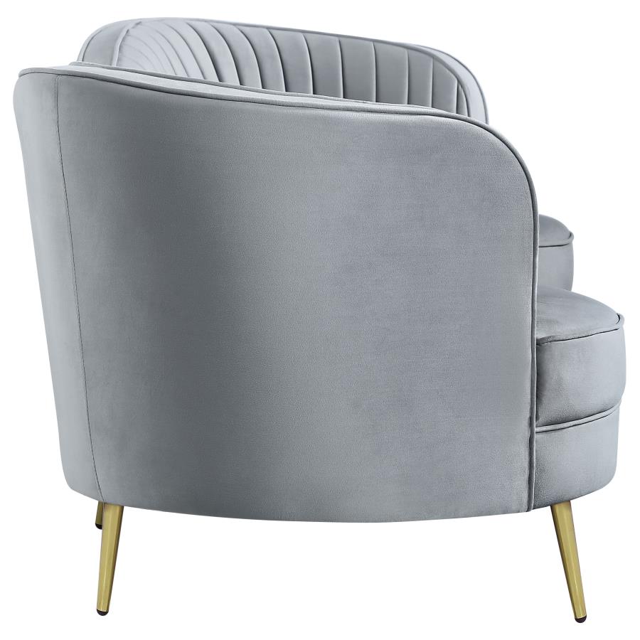 Sophia Upholstered Channel Tufted Sofa Grey - 506864