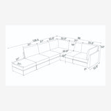 Modern Reversible Modular Sectional