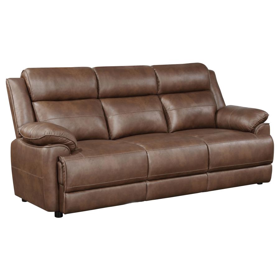 Ellington 2-piece Upholstered Padded Arm Sofa Set Dark Brown - 508281-S2