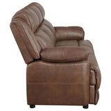 Ellington 2-piece Upholstered Padded Arm Sofa Set Dark Brown - 508281-S2