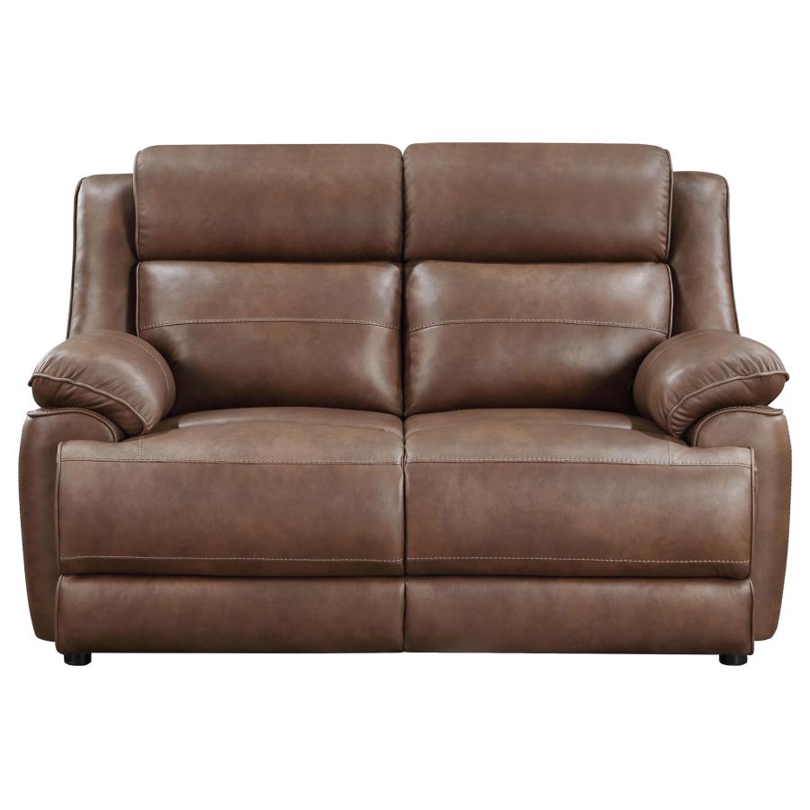 Ellington 3-piece Upholstered Padded Arm Sofa Set Dark Brown - 508281-S3