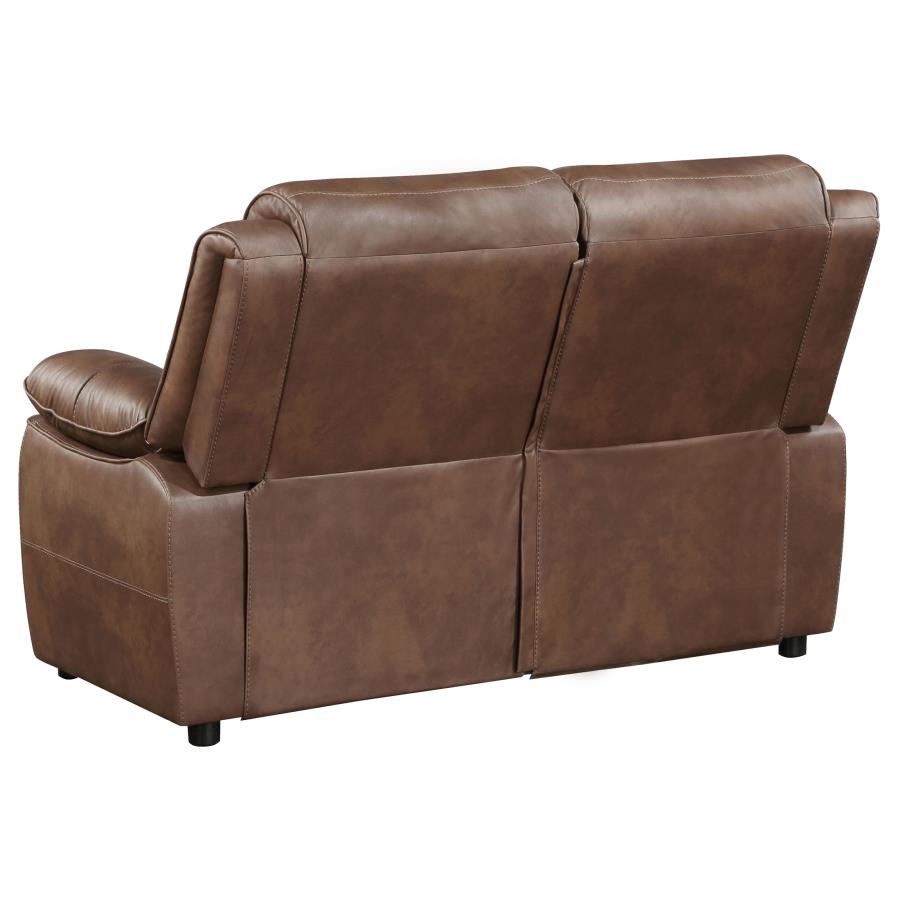 Ellington 3-piece Upholstered Padded Arm Sofa Set Dark Brown - 508281-S3