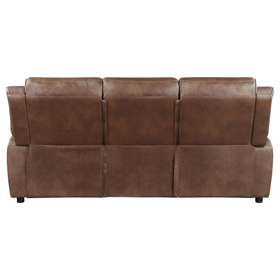 Ellington Upholstered Padded Arm Sofa Dark Brown - 508281