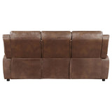 Ellington Upholstered Padded Arm Sofa Dark Brown - 508281