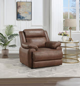 Ellington Upholstered Padded Arm Accent Chair Dark Brown - 508283