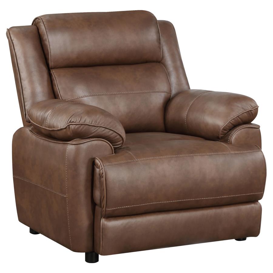 Ellington Upholstered Padded Arm Accent Chair Dark Brown - 508283
