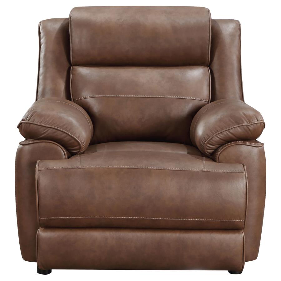 Ellington Upholstered Padded Arm Accent Chair Dark Brown - 508283