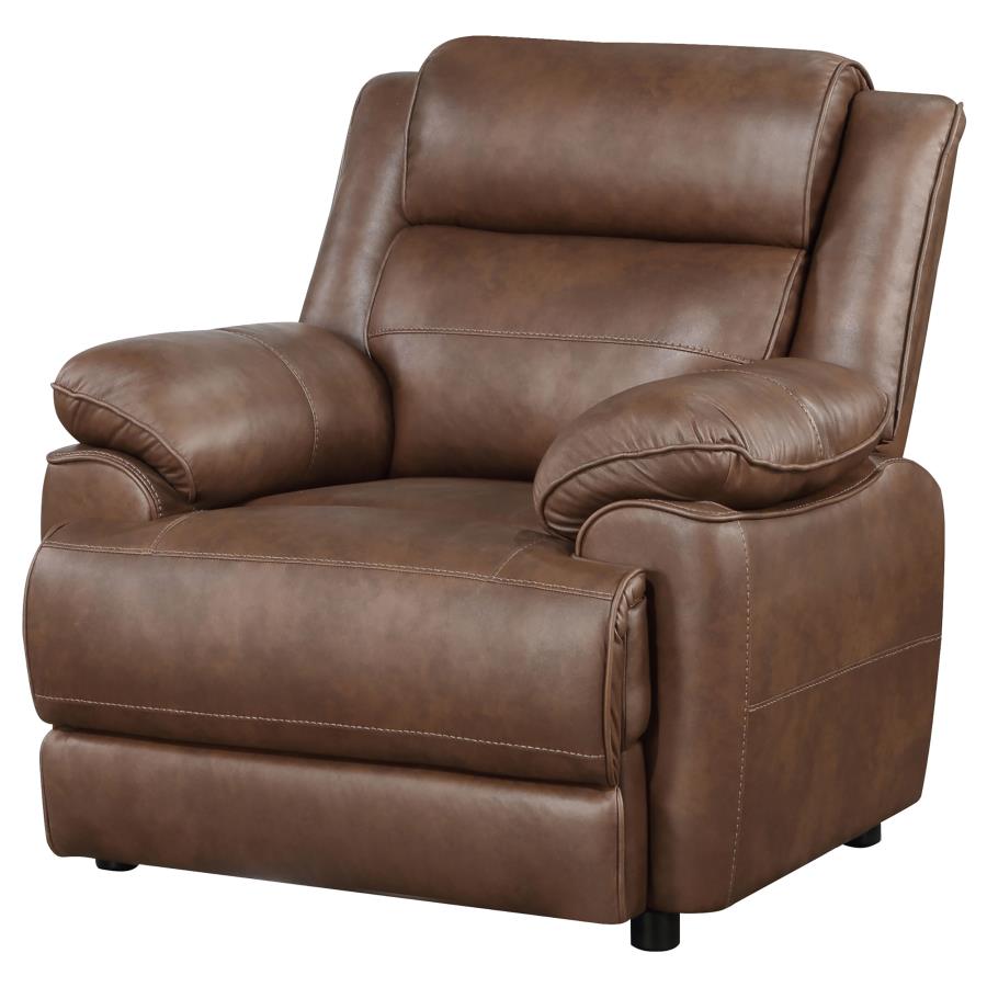 Ellington Upholstered Padded Arm Accent Chair Dark Brown - 508283