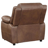 Ellington Upholstered Padded Arm Accent Chair Dark Brown - 508283