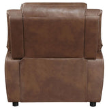 Ellington Upholstered Padded Arm Accent Chair Dark Brown - 508283