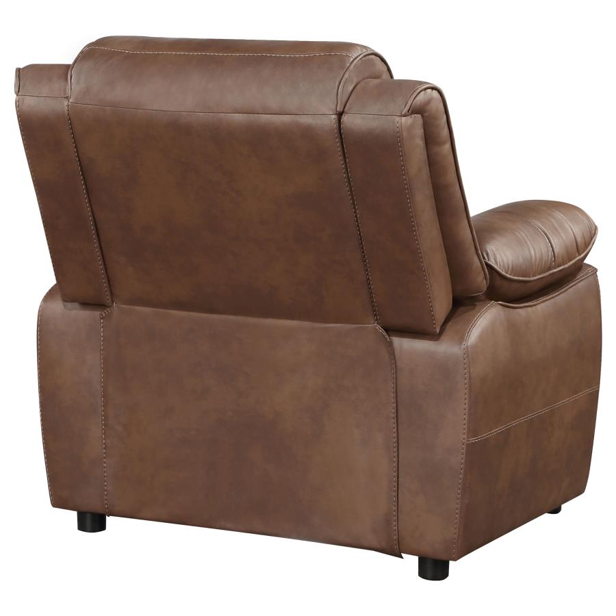 Ellington Upholstered Padded Arm Accent Chair Dark Brown - 508283
