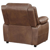 Ellington Upholstered Padded Arm Accent Chair Dark Brown - 508283