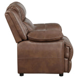 Ellington Upholstered Padded Arm Accent Chair Dark Brown - 508283