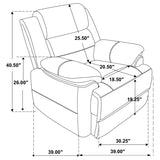 Ellington Upholstered Padded Arm Accent Chair Dark Brown - 508283