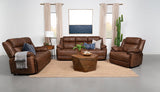 Ellington Upholstered Padded Arm Accent Chair Dark Brown - 508283
