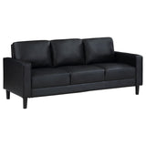 Ruth 2-piece Upholstered Track Arm Sofa Set Black - 508361-S2
