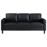 Ruth 2-piece Upholstered Track Arm Sofa Set Black - 508361-S2
