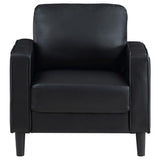 Ruth 3-piece Upholstered Track Arm Sofa Set Black - 508361-S3