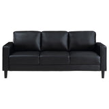 Ruth Upholstered Track Arm Sofa Black - 508361