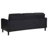 Ruth Upholstered Track Arm Sofa Black - 508361