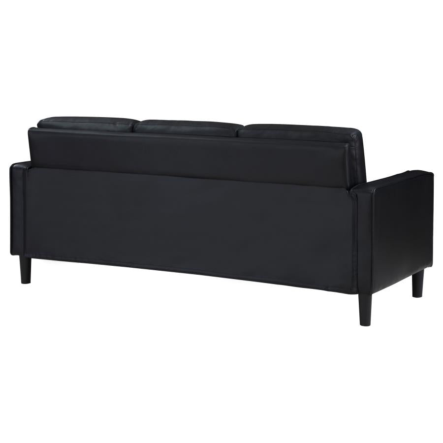 Ruth Upholstered Track Arm Sofa Black - 508361
