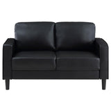 Ruth Upholstered Track Arm Loveseat Black - 508362