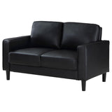 Ruth Upholstered Track Arm Loveseat Black - 508362