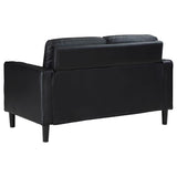 Ruth Upholstered Track Arm Loveseat Black - 508362