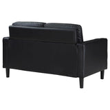 Ruth Upholstered Track Arm Loveseat Black - 508362