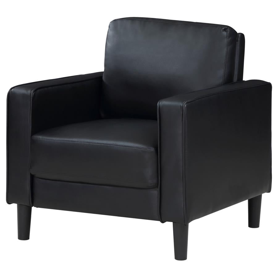 Ruth Upholstered Track Arm Accent Chair Black - 508363