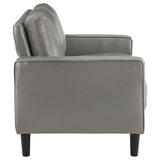 Ruth 2-piece Upholstered Track Arm Sofa Set Grey - 508365-S2