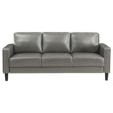 Ruth 3-piece Upholstered Track Arm Sofa Set Grey - 508365-S3