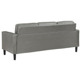 Ruth 3-piece Upholstered Track Arm Sofa Set Grey - 508365-S3